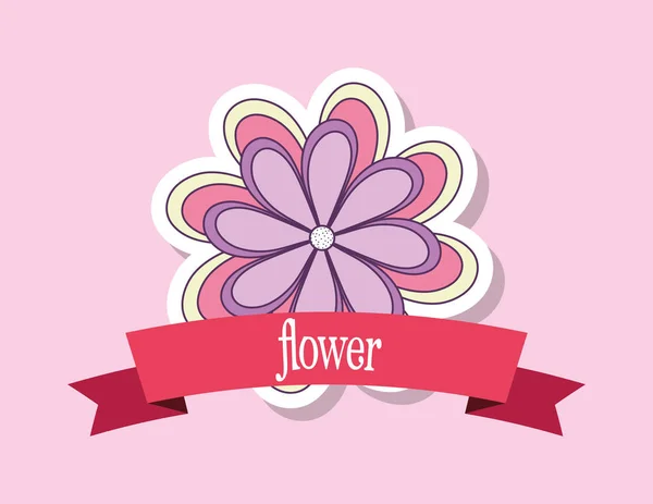 Hermoso diseño de flores — Vector de stock