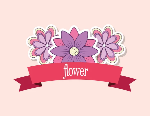 Belle conception de fleurs — Image vectorielle