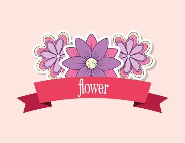 Beautiful flowers design — Stock Vector