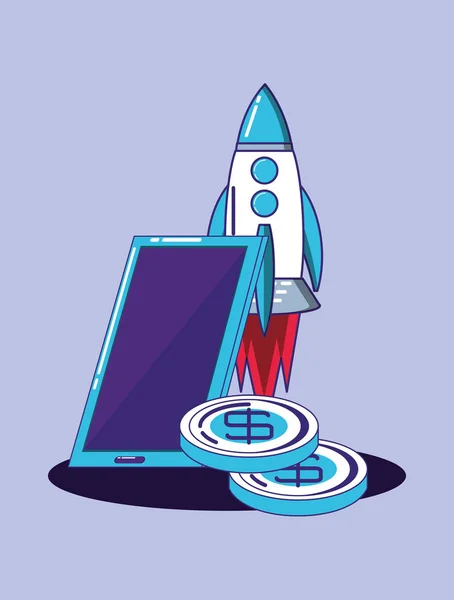 Rocket space design — Stock Vector