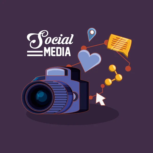 Sociala medier design — Stock vektor