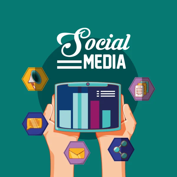 Diseño de redes sociales — Vector de stock