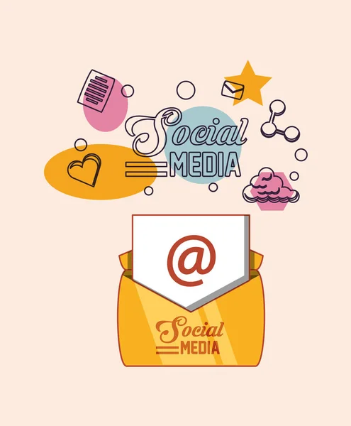 Design dei social media — Vettoriale Stock