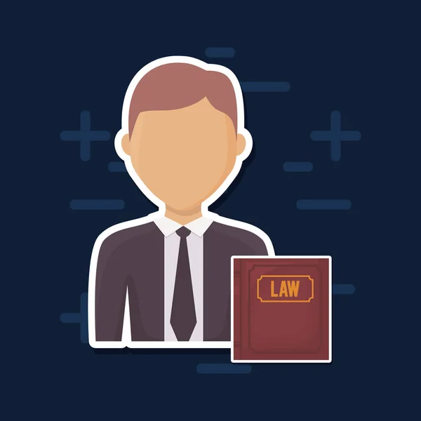 Pictogram van de advocaat van de avatar — Stockvector