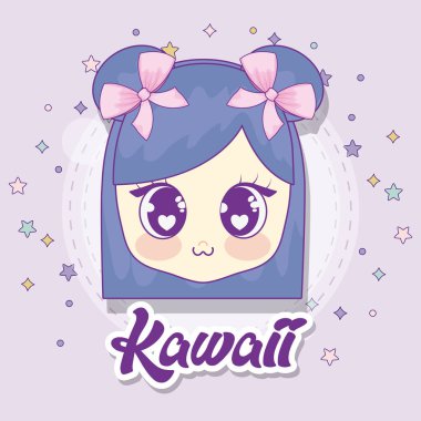 Kawaii anime kız tasarım