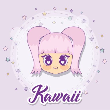 Kawaii anime kız tasarım