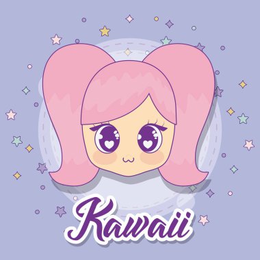 Kawaii anime kız tasarım