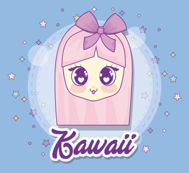 Kawaii anime kız tasarım