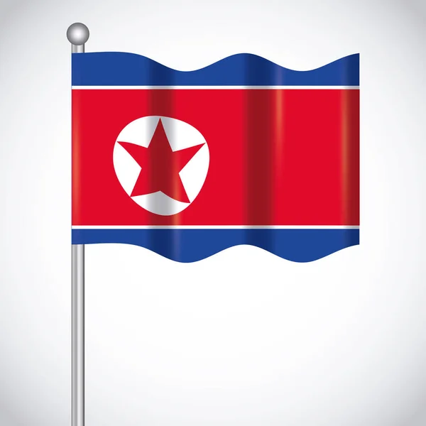 Diseño de Corea del Norte — Archivo Imágenes Vectoriales