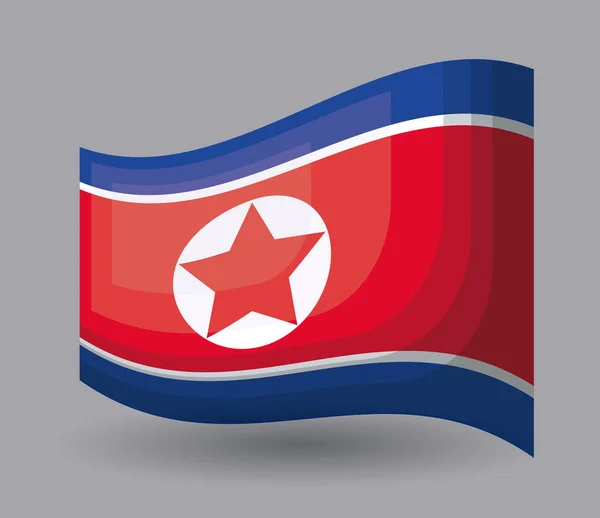 Diseño de Corea del Norte — Vector de stock