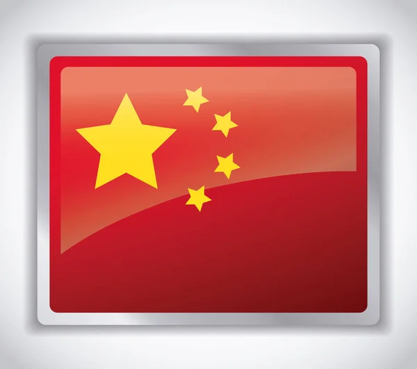 Chine drapeau design — Image vectorielle
