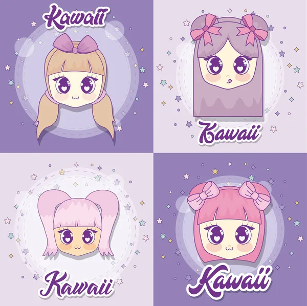 Kawaii · bonitinho · sorrir · japonês · anime - ilustração de