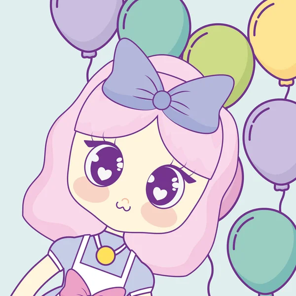 Kawaii anime kız tasarım