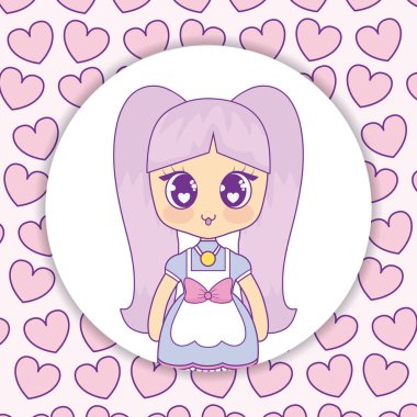 Kawaii anime kız tasarım