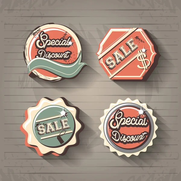 Commercial labels retro style — Stock Vector