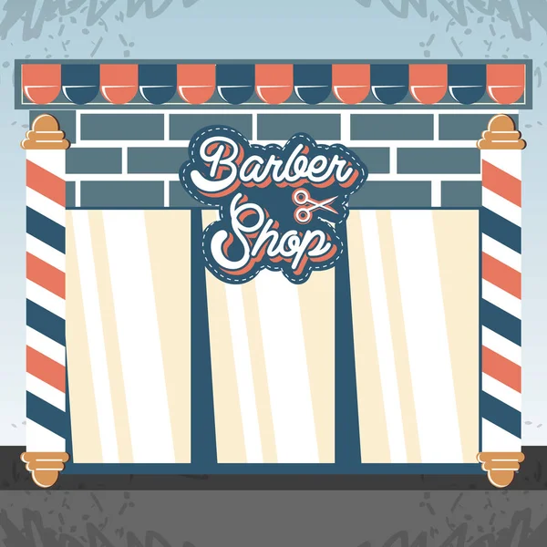 Barber shop label retro style — Stock Vector