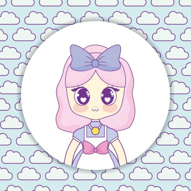 Kawaii anime kız tasarım