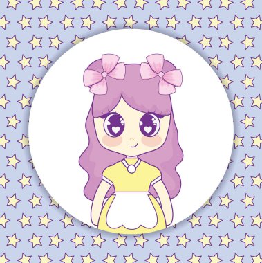 Kawaii anime kız tasarım