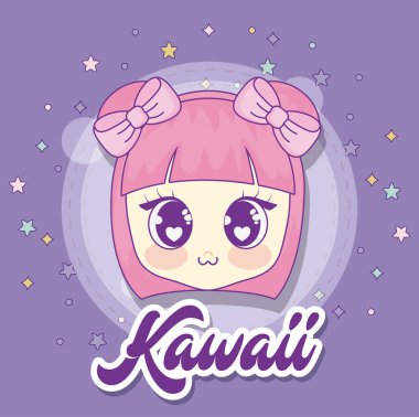 Kawaii anime kız tasarım