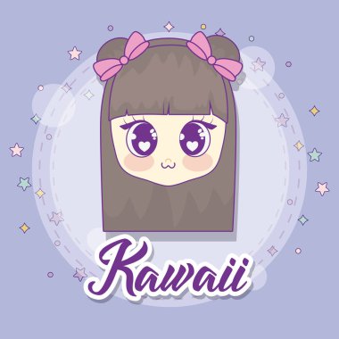 Kawaii anime kız tasarım