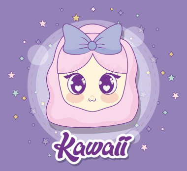 Kawaii anime kız tasarım