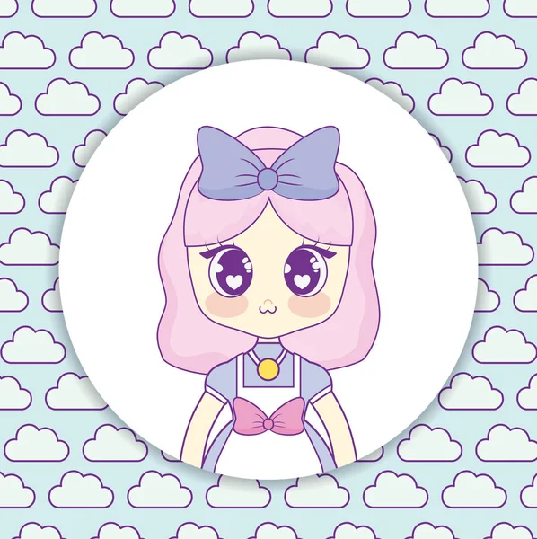 Kawaii anime kız tasarım