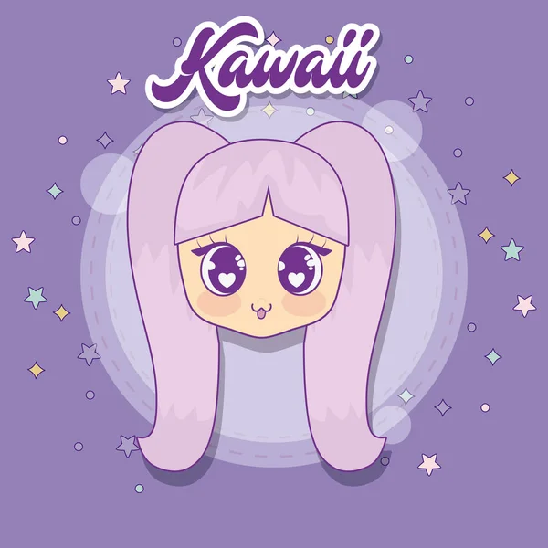 Kawaii anime kız tasarım