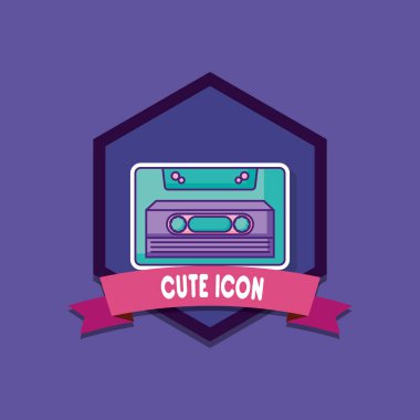 Kaset simgesi olan amblemi