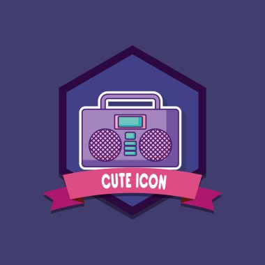 Boombox stereo simgesi