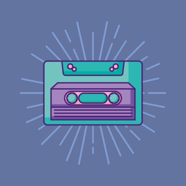 retro kaset simgesi