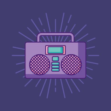 Boombox stereo simgesi
