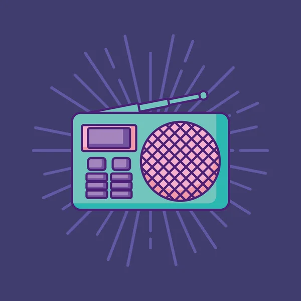 Conception de radio rétro — Image vectorielle