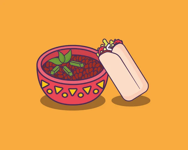 Design de comida mexicana — Vetor de Stock