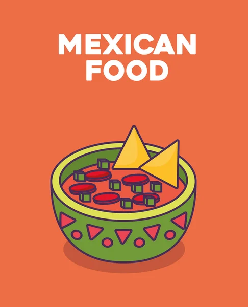 Diseño de alimentos mexicanos — Vector de stock