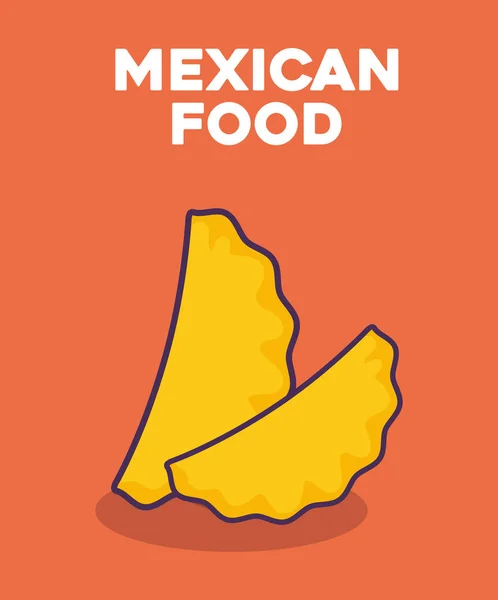 Diseño de alimentos mexicanos — Vector de stock