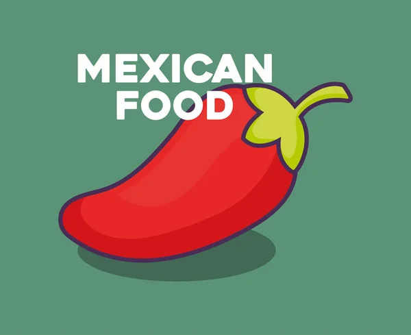 Diseño de alimentos mexicanos — Vector de stock