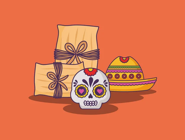 Design de comida mexicana — Vetor de Stock