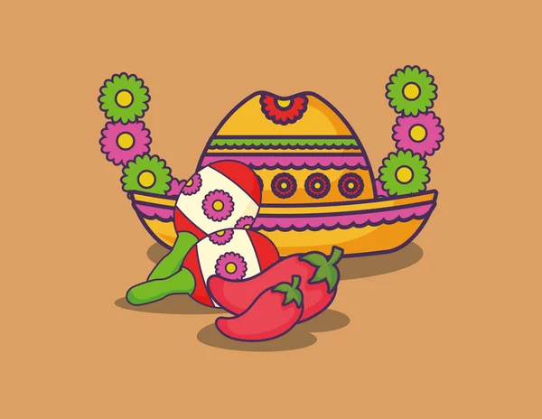 Design de comida mexicana —  Vetores de Stock