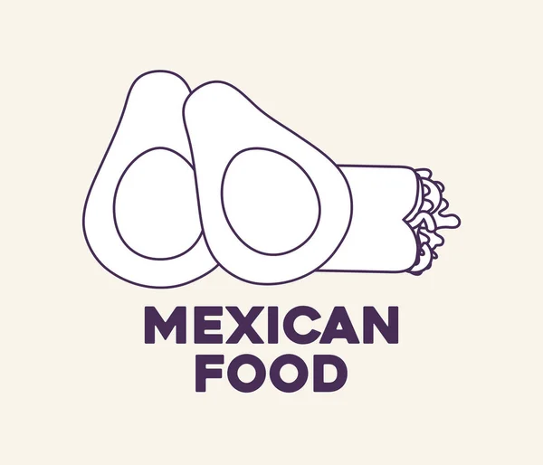 Mexické jídlo design — Stockový vektor