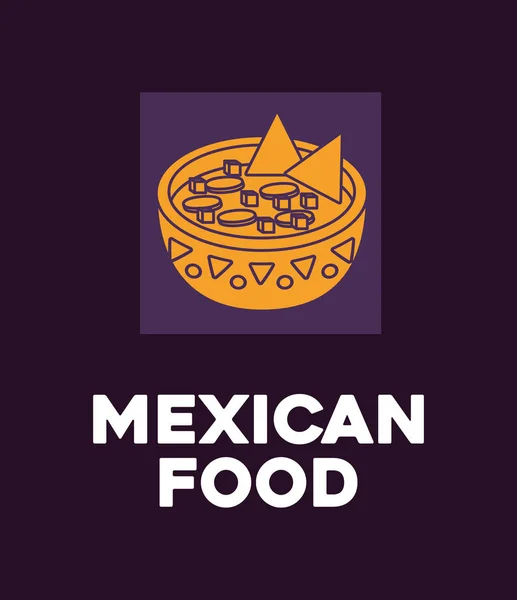 Mexikansk matdesign — Stock vektor