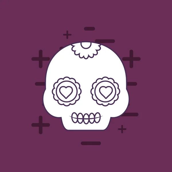 Mexicaanse suiker skull design — Stockvector