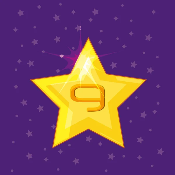Star Icon Purple Background Vector Illustration — Stock Vector