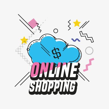 bulut pop sanat tarzı ile online alışveriş