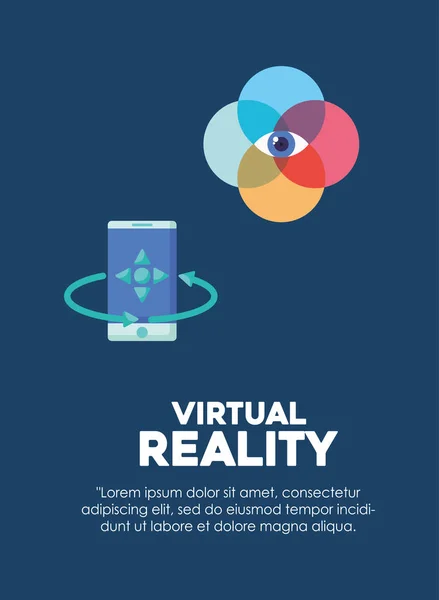 Virtuell verklighet design — Stock vektor
