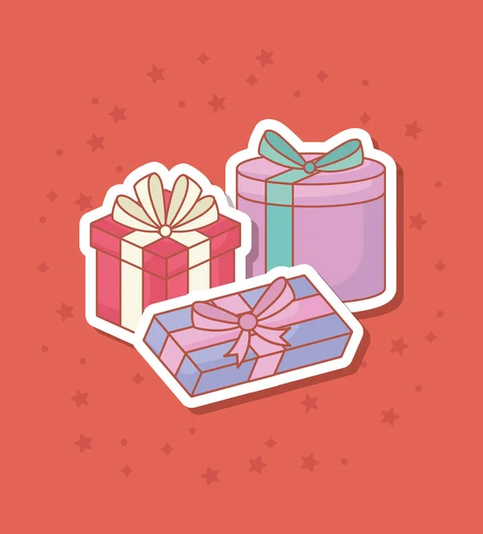 Cadeaux boîtes cadeaux icônes cadeaux — Image vectorielle