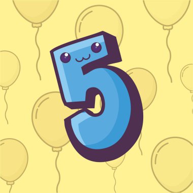 Beş numaralı kawaii çizgi roman karakteri