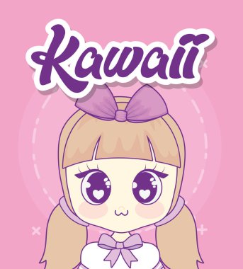 Kawaii anime kız tasarım