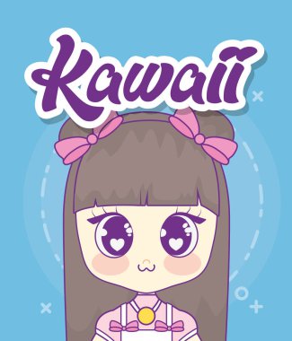 Kawaii anime kız tasarım