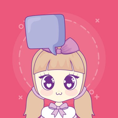 Kawaii anime kız tasarım