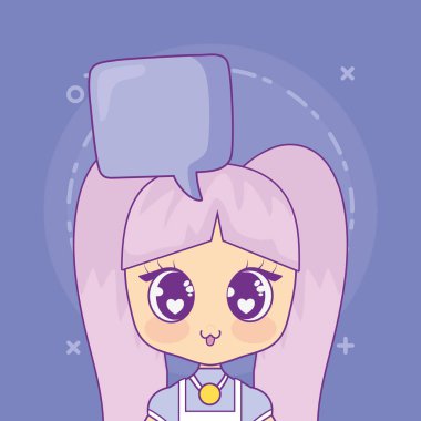 Kawaii anime kız tasarım